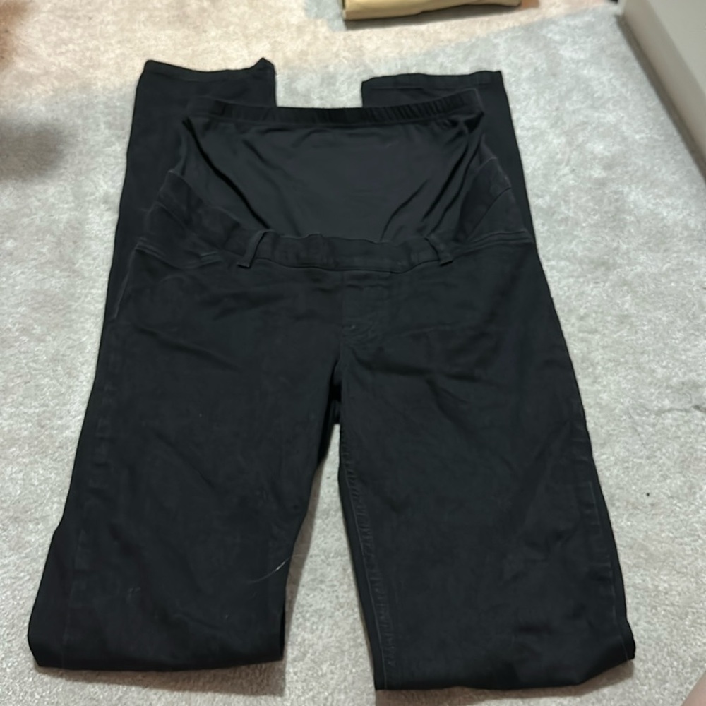 Long Tall Sally size 8 black maternity jeans, 38 inseam, never worn